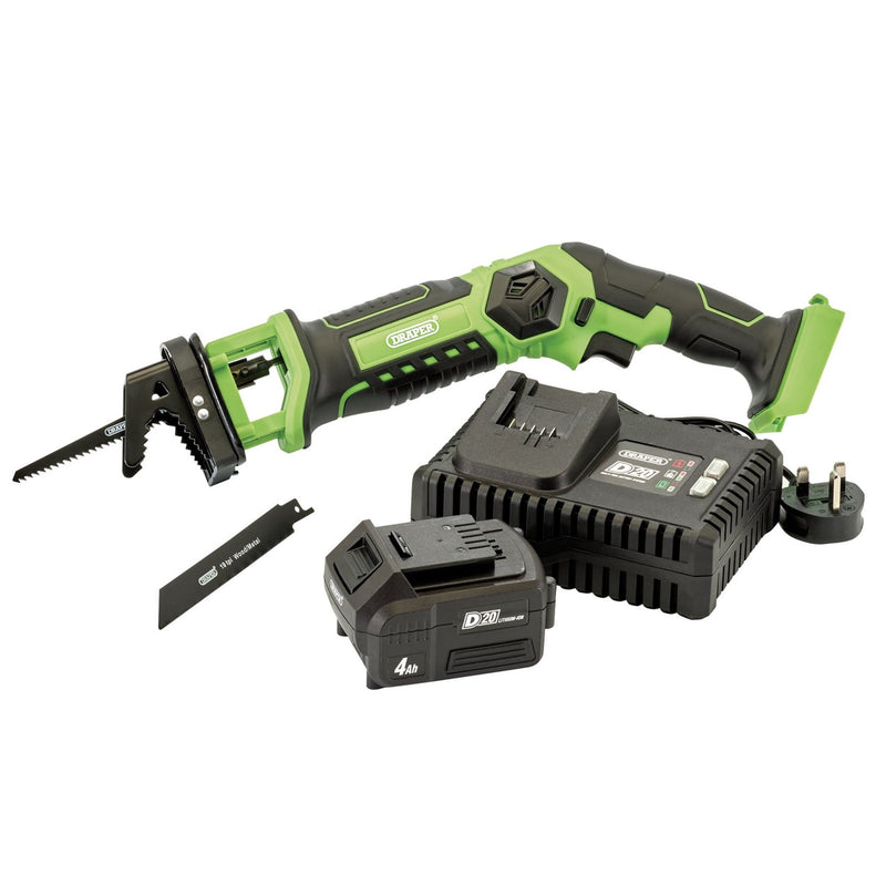 Draper D20 20V Pruning Saw, 1 x 4.0Ah Battery, 1 x Fast Charger 30901 Draper - Dynamic Drive