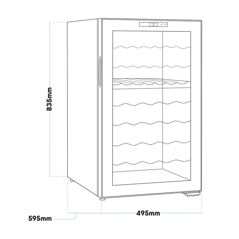Baridi 52 Bottle Dual Zone Wine Fridge & Cooler DH236 Baridi - Dynamic Drive