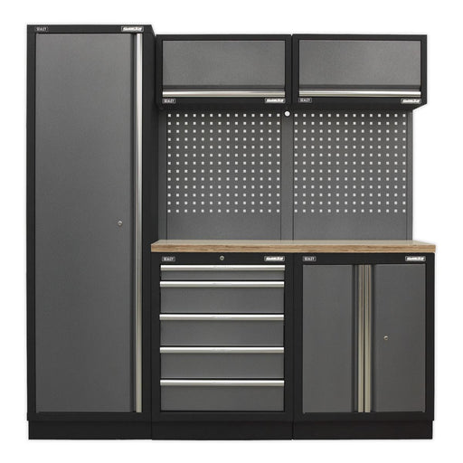 Sealey Superline Pro 2.0m Storage System Wood Worktop APMSSTACK02W Sealey - Dynamic Drive