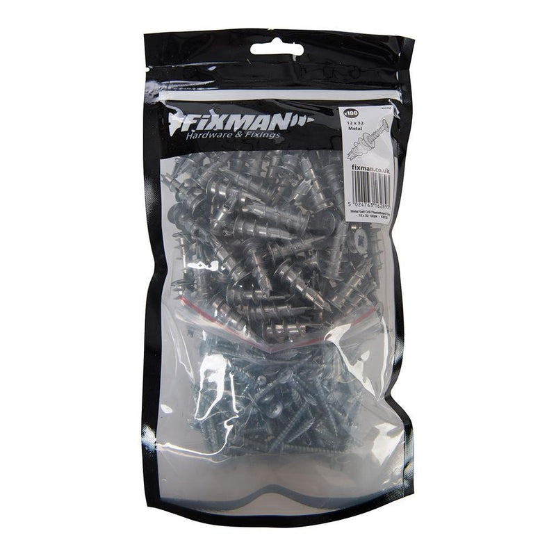Fixman Self-Drill Fixings 100pk Metal 12 x 32mm Fixman - Dynamic Drive