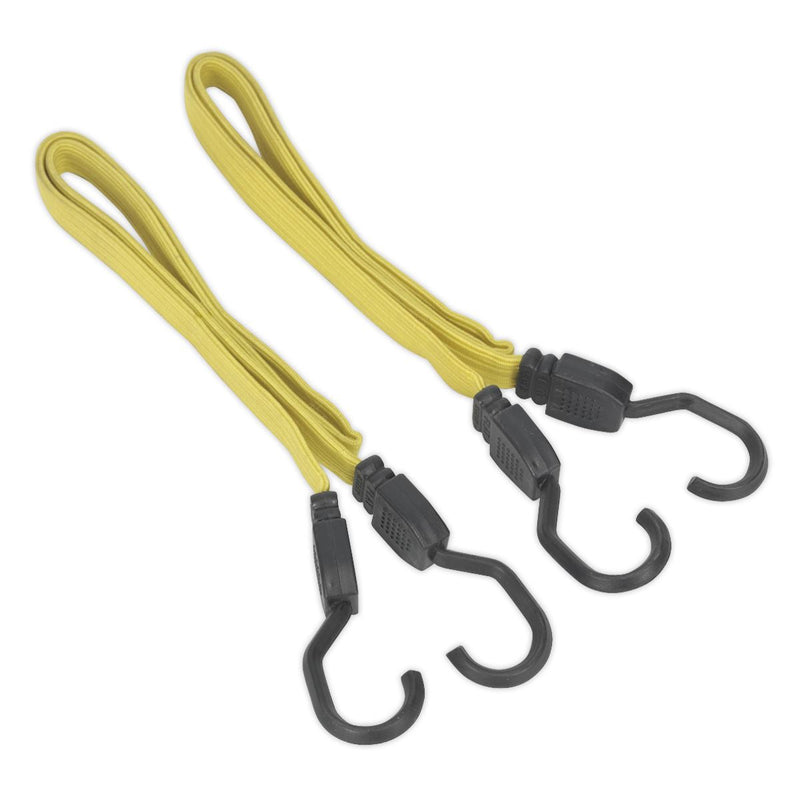 Sealey Flat Bungee Cord Set 2pc 910mm BCS18 Sealey - Dynamic Drive
