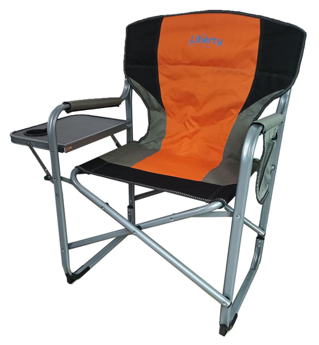 Liberty Orange Directors Chair with Side Table Camping Caravan Liberty - Dynamic Drive