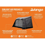 Vango Sunlight Air ProShield Awning/Canopy for Caravans & Motorhomes Shadow Grey Vango - Dynamic Drive