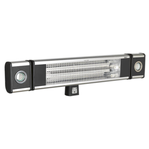 Sealey Carbon Fibre Infrared Wall Heater 1800W/230V with LED Lights IWMH1809LR Sealey - Dynamic Drive