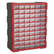 Sealey Cabinet Box 60 Drawer Red/Black APDC60R Sealey - Dynamic Drive