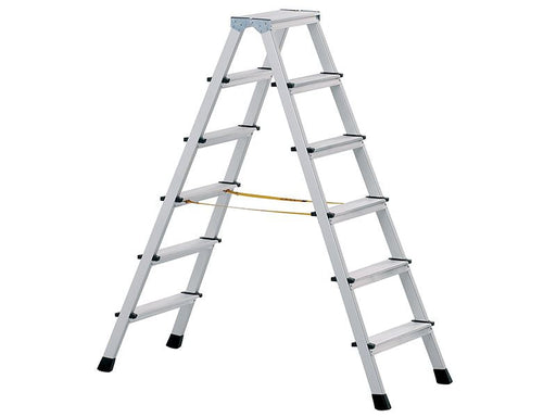 Zarges Anodised Double-Sided Steps, Open 1.67m 2 x 7 Rungs Zarges - Dynamic Drive