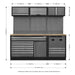 Sealey Modular Storage System Combo Pressed Wood Worktop APMSSTACK14W Sealey - Dynamic Drive
