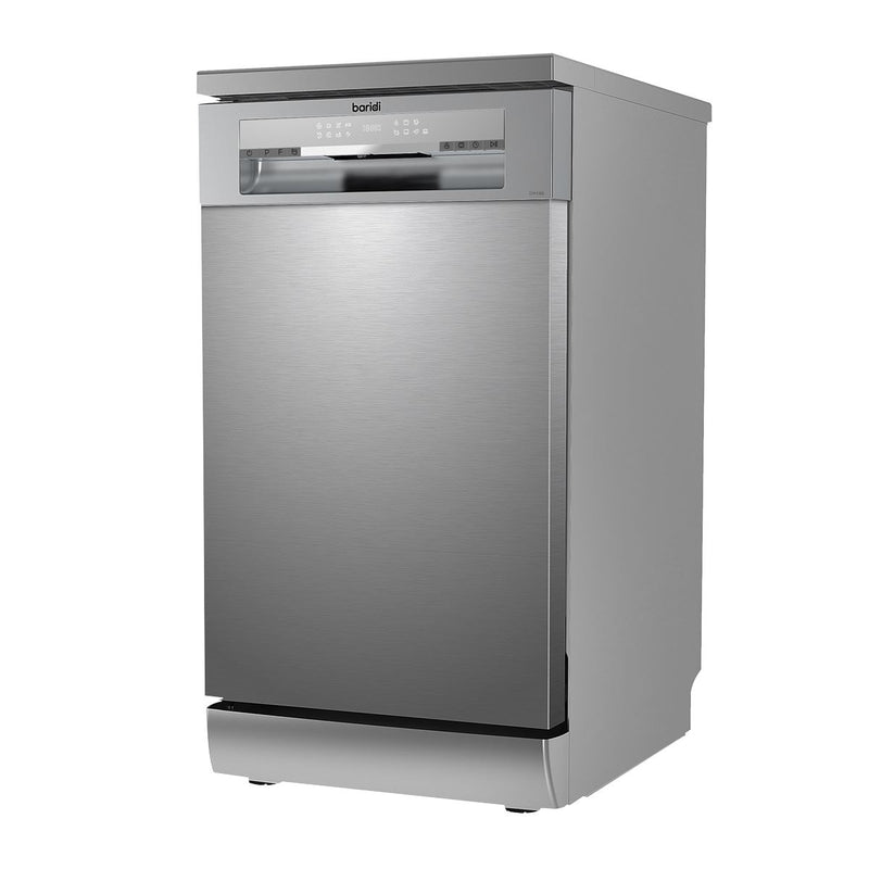 Baridi Slimline Freestanding Dishwasher 45cm Wide 10 Place Settings - Silver Baridi - Dynamic Drive