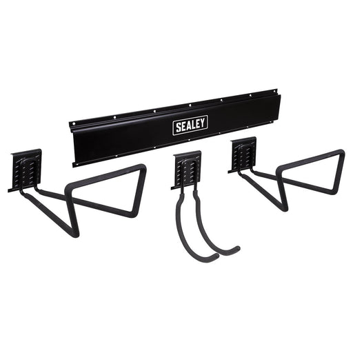 Sealey Wall Mounting 3 Large Hook Storage Rail APHKIT9 Sealey - Dynamic Drive