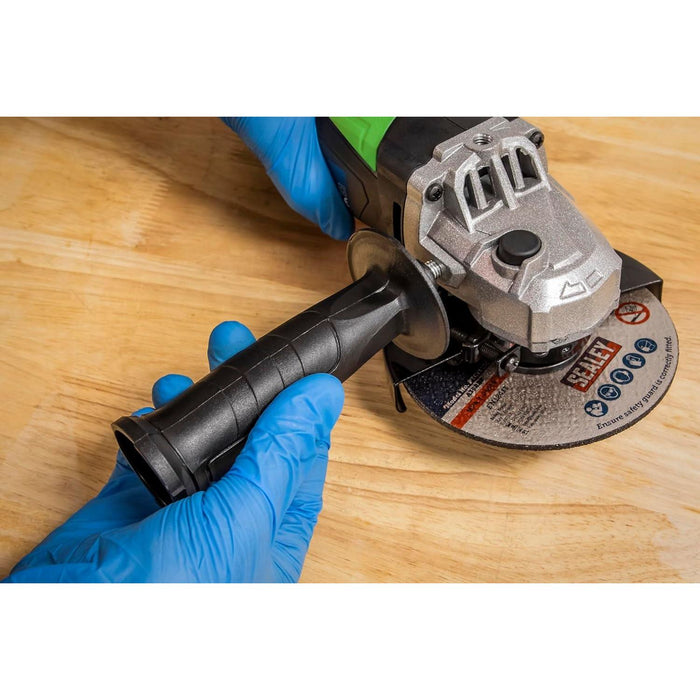 Sealey SG115E Angle Grinder 115mm 750W 230V Green Heavy Duty Sealey - Dynamic Drive