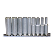 Teng Tools 1/4" Deep Socket Clip Rail Set 6 pt 9 Pieces Teng Tools - Dynamic Drive