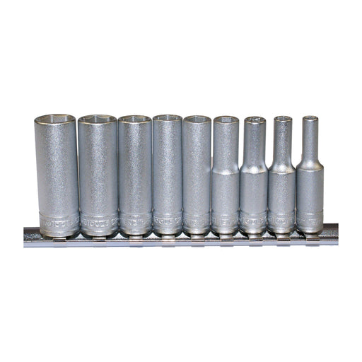 Teng Tools 1/4" Deep Socket Clip Rail Set 6 pt 9 Pieces Teng Tools - Dynamic Drive