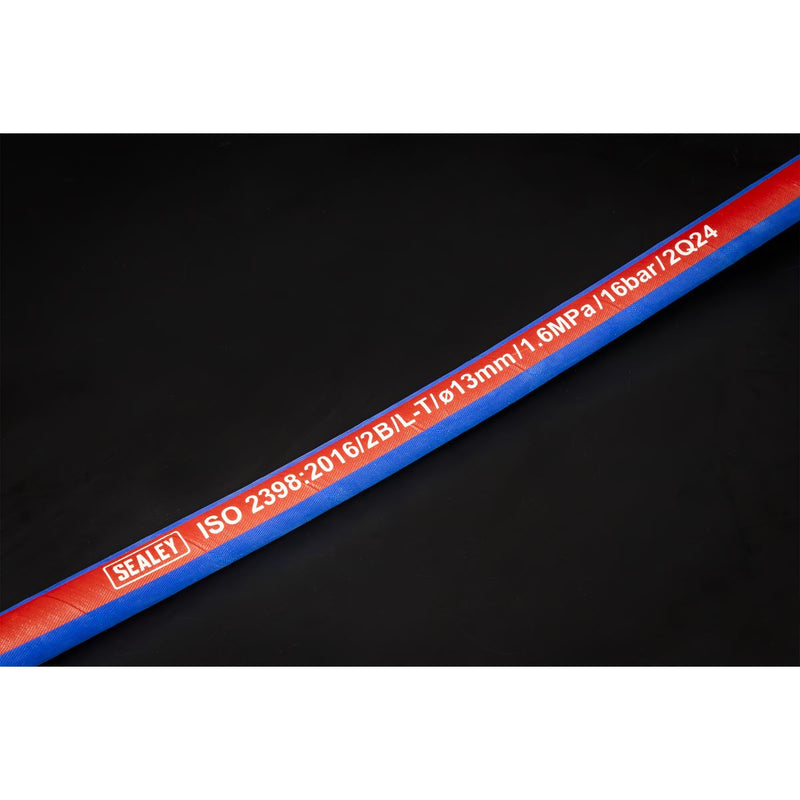 Sealey Extra-Heavy-Duty Air Hose with 1/2"BSP Unions 5m x 13mm AH5R/12 Sealey - Dynamic Drive