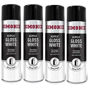 4x Simoniz Large Gloss White Acrylic Aerosol Auto Car Spray Paint 500ml SIMP18D Simoniz - Dynamic Drive