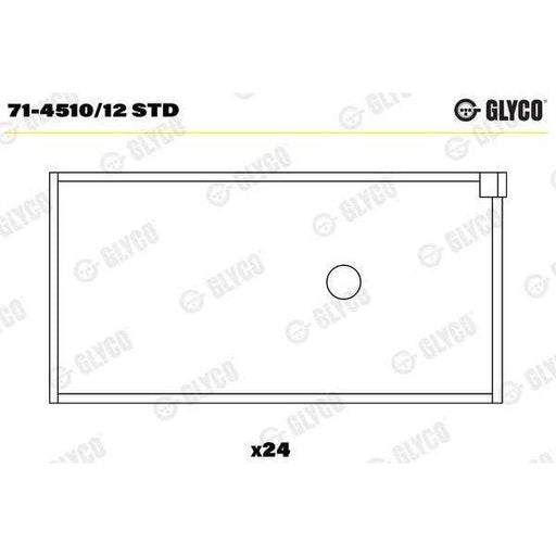 Glyco 71-4510/12STD Engine Bearing Glyco  - Dynamic Drive