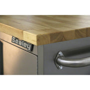 Sealey Mobile Stainless Steel Tool Cabinet 10 Drawer & Cupboard AP7210SS Sealey - Dynamic Drive