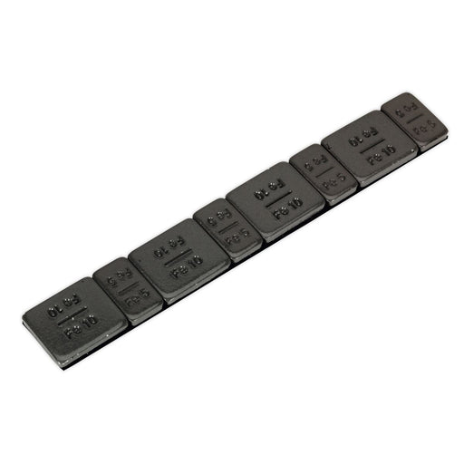 Sealey Wheel Weight 5 & 10g Adhesive Zinc Plated Steel Black Strip of 8 (4 x Eac Sealey - Dynamic Drive