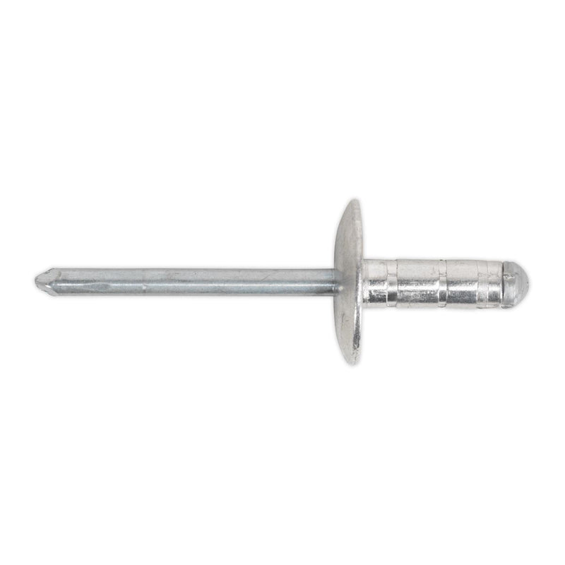 Sealey Aluminium Multi-Grip Rivet Large Flange 4.8 x 13mm Pk of 200 RM4813L Sealey  - Dynamic Drive