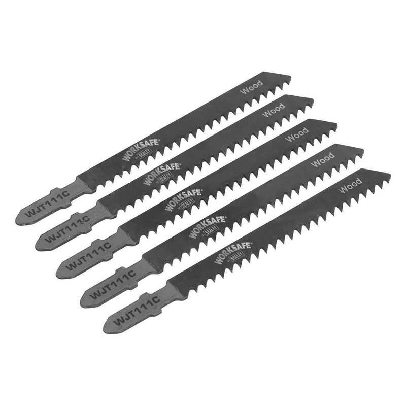 Sealey Jigsaw Blade Soft Wood & Plastics 75mm 9tpi Pack of 5 WJT111C Sealey - Dynamic Drive
