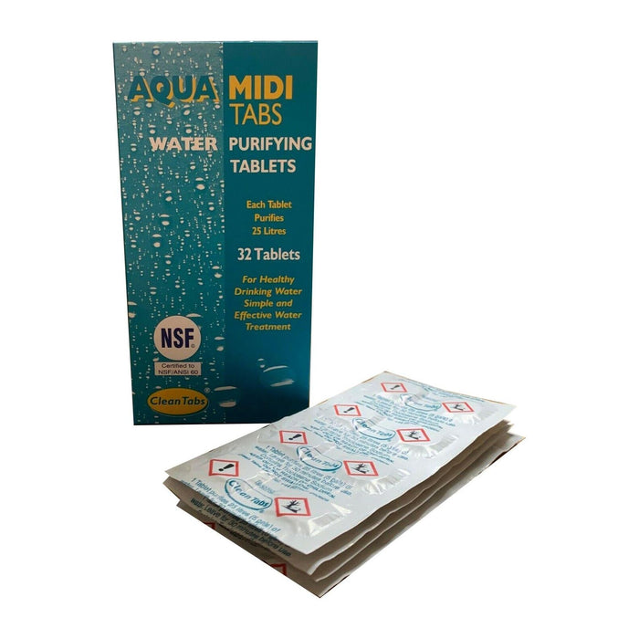 64 x Water Purifying Tablets Aqua Midi Tabs Motorhome RV Caravan Campervan Clean Aqua Clean  - Dynamic Drive