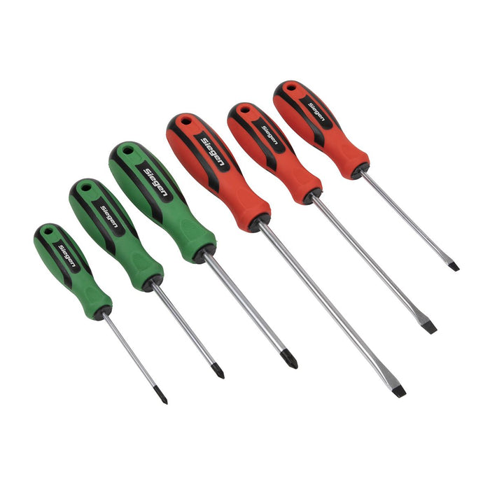 Seigen by Sealey Soft Grip Screwdriver Set 6pc S0615 Seigen by Sealey  - Dynamic Drive