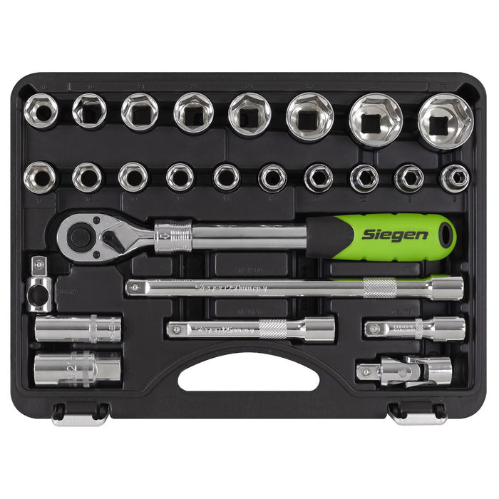 Siegen Siegen Extending Ratchet Socket Set 1/2"Sq Drive 26pc S01288 Siegen - Dynamic Drive