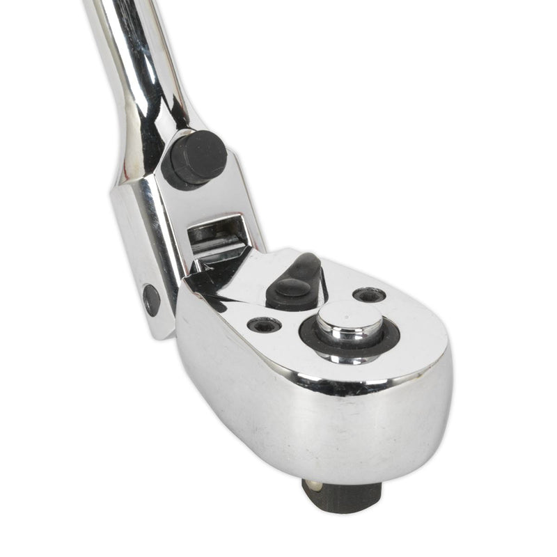 Sealey Ratchet Wrench Flexi-Head Extra-Long 455mm 3/8"Sq Drive AK6697 Sealey - Dynamic Drive