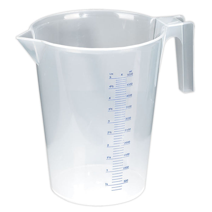 Sealey Measuring Jug Translucent 5L JT5000 Sealey - Dynamic Drive