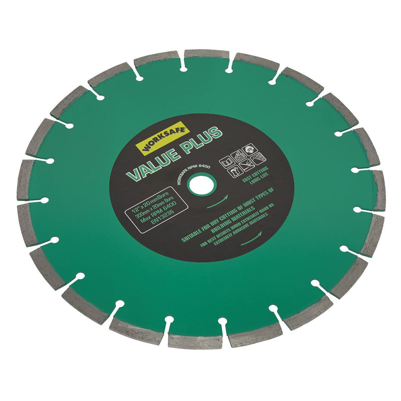 Sealey Value Plus Diamond Blade300 x 20mm WDVP300/20 Sealey - Dynamic Drive