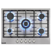 Baridi Gas Hob with 5 Cooking Zones 70cm - Stainless Steel DH227 Baridi - Dynamic Drive