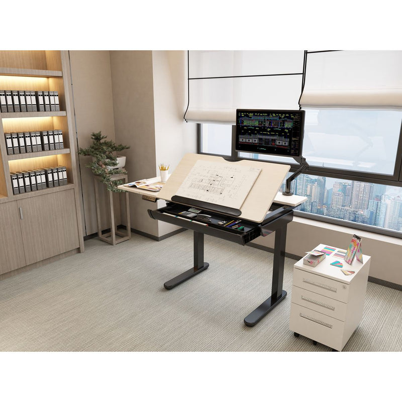 Dellonda Single Motor Ultra-Quiet Electric Adjustable Drawing Table Dellonda - Dynamic Drive