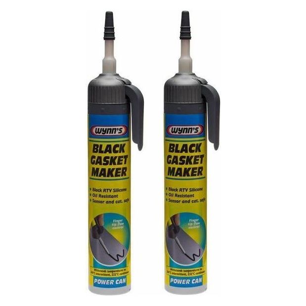 2x Wynns Black Gasket Maker 200ml 57680 for Filling & Bonding Instant Gasket Wynns - Dynamic Drive