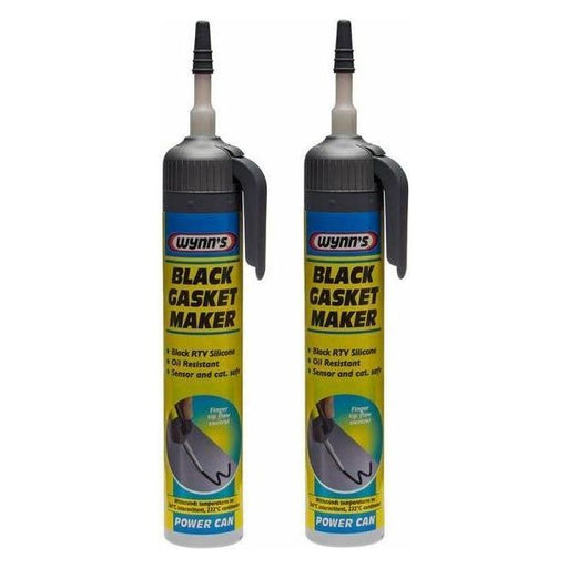 2x Wynns Black Gasket Maker 200ml 57680 for Filling & Bonding Instant Gasket Wynns - Dynamic Drive