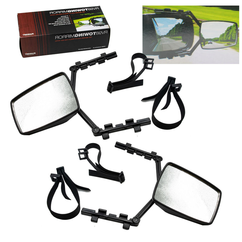 2 x Elite Towing Mirror clamp scissor towing caravan Motorhome Left Right Hand Summit  - Dynamic Drive
