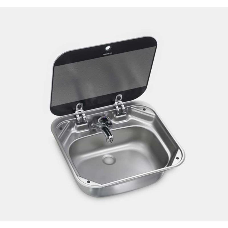 Dometic Square Stainless Steel Sink with Glass Lid Dometic - Dynamic Drive