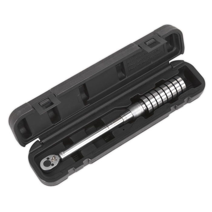 Sealey Torque Wrench Micrometer Style 1/4"Sq Drive 4-20Nm(2.9-14.8lb.ft) Calibra Sealey - Dynamic Drive