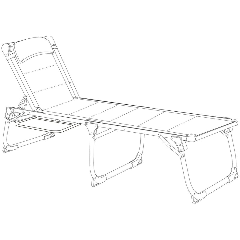 Vienna Pro Lounge bed with side table F1364 Quest - Dynamic Drive