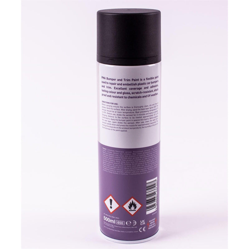2x Autotek Professional Black Bumper and Trim 500ml Spray Paint High Coverage Autotek - Dynamic Drive