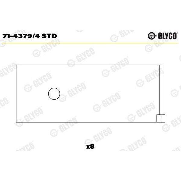 Glyco 71-4379/4STD Engine Bearing Glyco  - Dynamic Drive