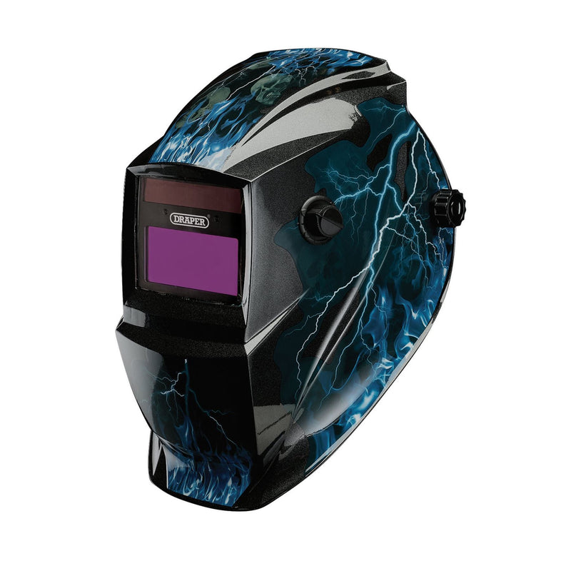 Draper Auto-Darkening Welding Helmet, Blue Skull 02514 Draper - Dynamic Drive