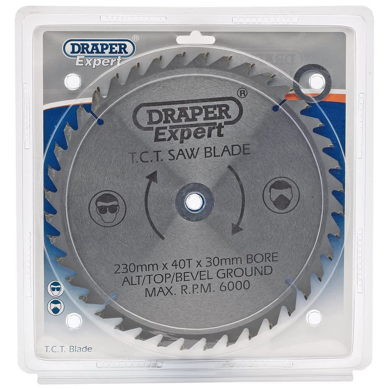 Draper Expert TCT Saw Blade, 230 x 30mm, 40T 09481 Draper - Dynamic Drive