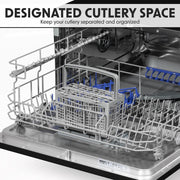 Baridi Tabletop Dishwasher 6 Place Settings 6.5L Capacity - Black DH85 Baridi - Dynamic Drive