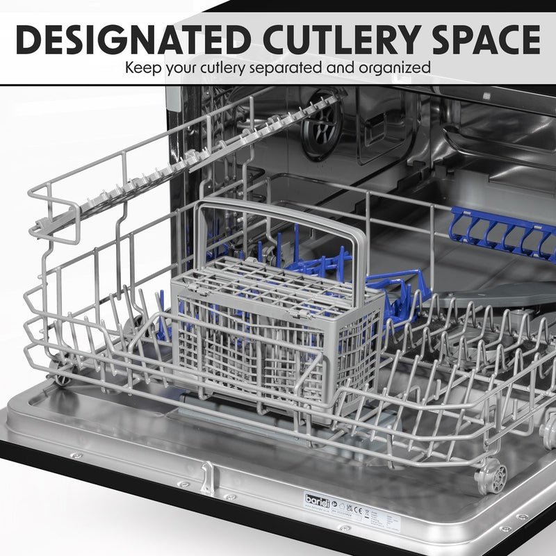 Baridi Tabletop Dishwasher 6 Place Settings 6.5L Capacity - Black DH85 Baridi - Dynamic Drive