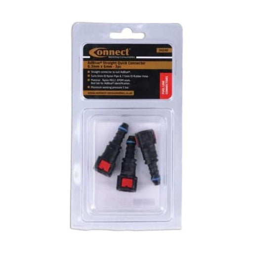 Connect Straight AdBlue Quick Connectors 6.3 x 6mm 3pc 34240 Connect - Dynamic Drive