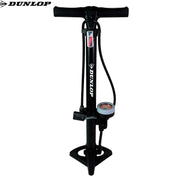 Dunlop Floor Bike Pump With Pressure Gauge Standpump Manometer 11Bar Black Air Dunlop  - Dynamic Drive