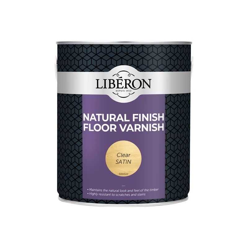 Liberon Natural Finish Floor Varnish Clear Satin 2.5 litre Liberon - Dynamic Drive