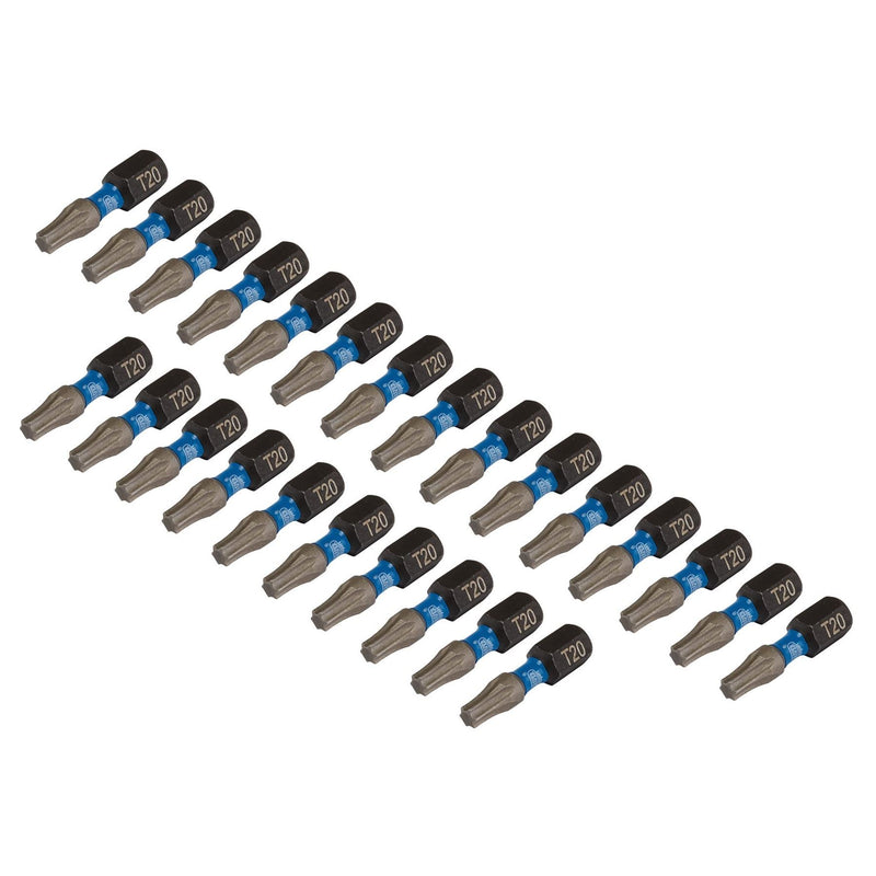 Draper Expert TX-STAR Impact Screwdriver Bits, T20 x 25mm, 1/4" Hex (Pack of 25) Draper - Dynamic Drive
