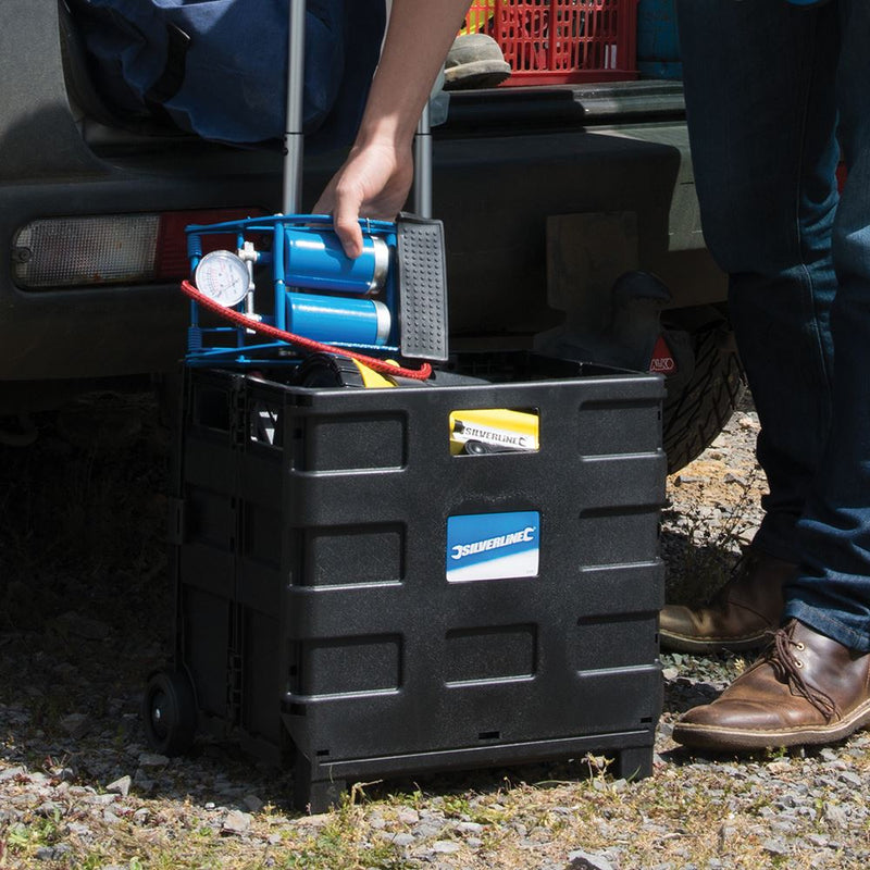 Silverline Folding Box Trolley 25kg Silverline - Dynamic Drive