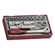 Teng Tools 1/2" Socket Set 6 pt TT1 17 Pieces Teng Tools - Dynamic Drive