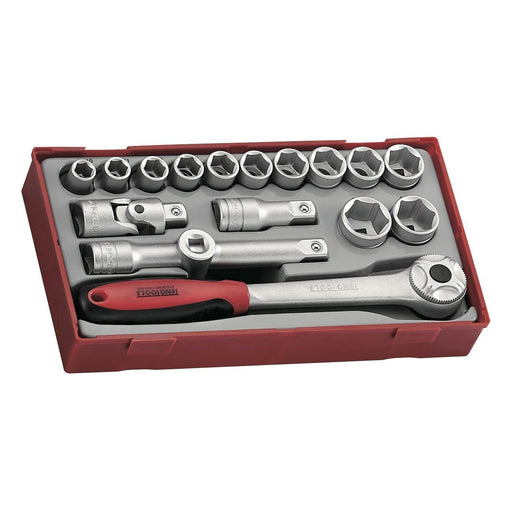 Teng Tools 1/2" Socket Set 6 pt TT1 17 Pieces Teng Tools - Dynamic Drive
